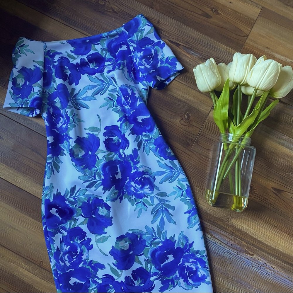 Calvin Klein Off-Shoulder Bodycon Dress